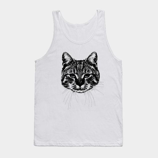 Cat retro pop art Tank Top by phatvo